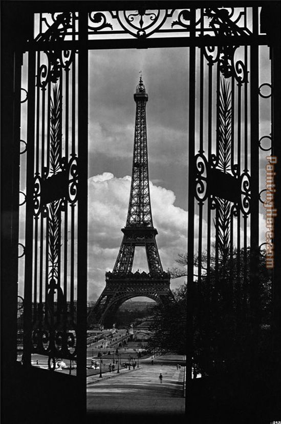 Unknown Artist Eiffel Tower Through Gates